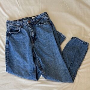 Zara Women's Mom Jeans in Blue Denim